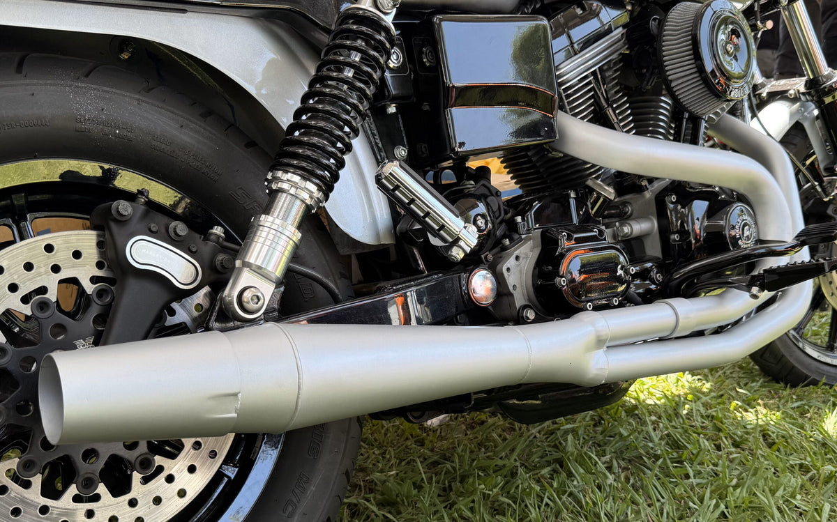 Thunderheader™ Dyna Megaphone Exhaust Design Dyna - Silver Cerakote (99' - 05')